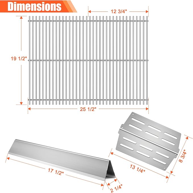 7524 7528 Cooking Grates 7622 Heat Deflectors 7620 Flavorizer Bars for Weber Genesis Grill Replacement Parts E-310 E-320 E-330 S-310 S320 S-330 EP-310 EP-320