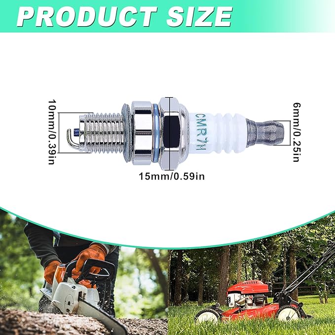 4 Pack CMR7H Spark Plugs, Spark Plug for Shindaiwa 3699-91867 Red Max 369991867, 506615101, 544260901, Sparkplug for Husqvarna 581362301 Stihl Redmax Blowers Brushcutters Trimmers Chain Saws