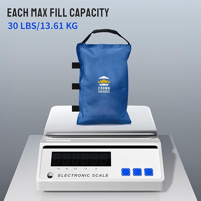 CROWN SHADES Sand Bags for Canopy Legs Sandbags for Weight-Canopy Weights, Pop Up Tent Weights Bags, Blue