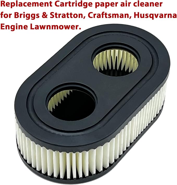 Replacement Cartridge Air Filter for Lawn Mower Air Cleaner for Lawnmower Engine Compatible with Craftsman Husqvarna Toro Engine Lawnmower 1 PACK