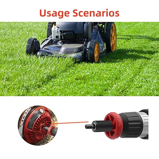 Electric Engine Drill Bit Adapter, Jump Starter Tool Replacement for Craftsman Speed Start Bit, Fits for Troy Bilt B&S Lawn Mower, Snow Blowers, No Manual Pull to Start