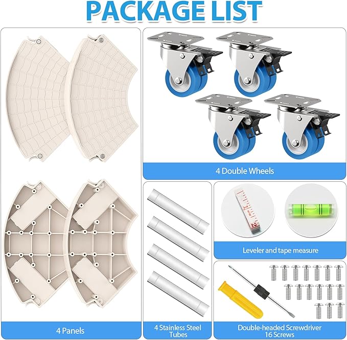 VANCASTLE Plant Caddy with Lockable Wheels Heavy Duty 450lbs Capacity, 15-22 Inch Adjustable Plant Stand with Wheels Rolling base, Plant Dolly for Flower Pot Mover Indoor Outdoor, Beige, 1 Pack