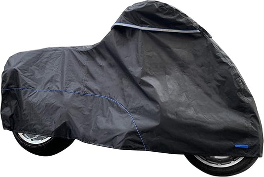 FENRIR 96" Motorcycle Cover Waterproof Outdoor Storage Exhaust Pipe Anti-Scalding Compatible with Harley Davidson Softail Fat bob Fat boy Low Rider Breakout Indian Scout Chief Shadow Vulcan Boulevard