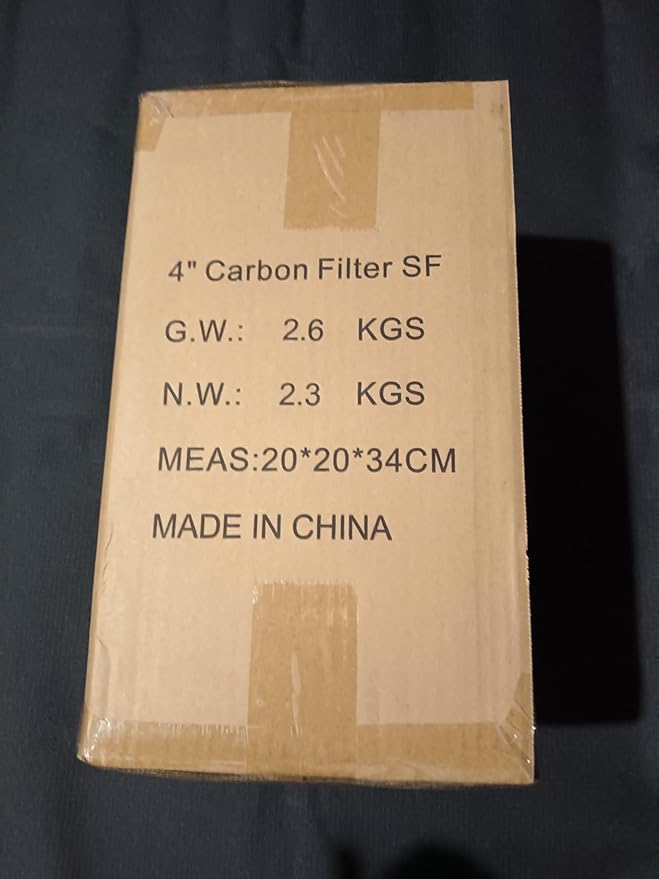 Spider Farmer 4 Inch Air Carbon Filrer Smelliness Control with Premium Australia Virgin Charcoal for Inline Duct Fan, Grow Tent Odor Control, Hydroponics, Pre-Filter Included, Reversible Flange