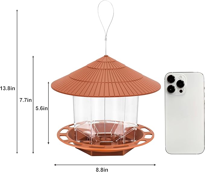 2 Pack Bird Feeders for Outdoor Hanging,Backyard Birding & Wildlife,Bird Feeder for Window