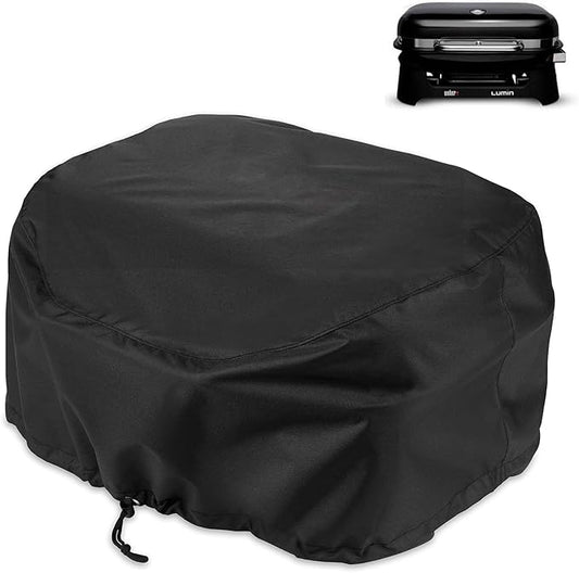 Grill Cover for Weber Lumin Electric Grill, Lumin Compact Grill, 600D Heavy Duty Waterproof UV Resistant Bonnet for Weber Lumin/Compact Without Stand, Outdoor Barbeque Grill Accessories