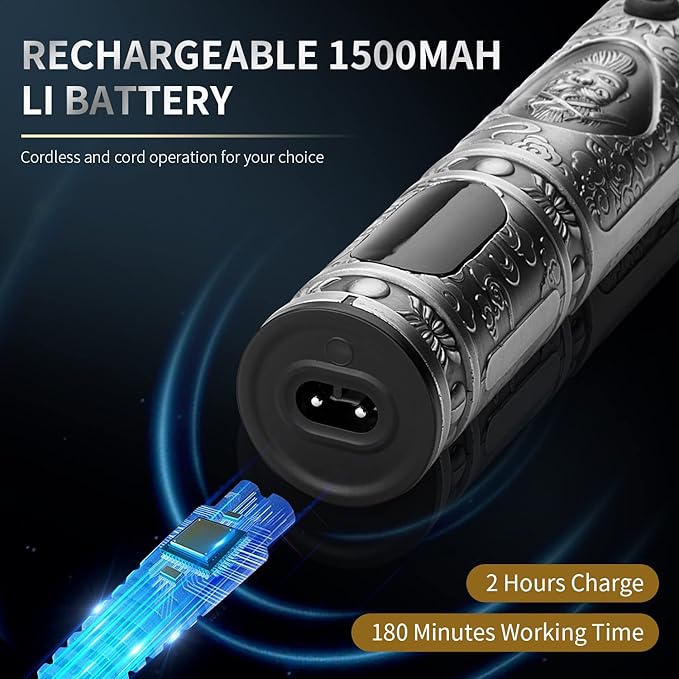 Suttik Hair Clippers for Men with Replacement Blade, Professional Hair Trimmer for Barber, T-Blade Edgers Clippers, Close-Cutting Trimmers, Cordless Clippers for Hair Cutting