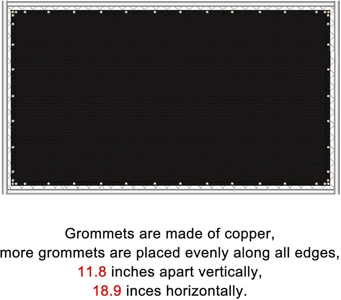 Sunnyglade 5 feet x 50 feet Privacy Screen Fence Heavy Duty Fencing Mesh Shade Net Cover for Wall Garden Yard Backyard (5 ft X 50 ft, Black)