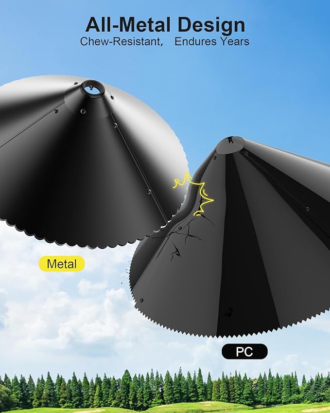 Metal Squirrel Baffle - Squirrel Baffle for Bird Feeder Pole, Upgrade Spring Motion Design for Better Protection, 19 Inch Heavy Duty Guard for Outside Bird Feeder Pole Mount