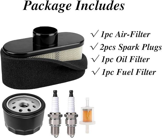 Tune Up Kit for Kawasaki FR691V FR651V FR730V Engines Replacement for FR691V Oil Filter 49065-7007 Air Filter 11013-0752 Fits for Cub Cadet ZT1 ZT2 50 Mower and Hustler Zero Turn Mower