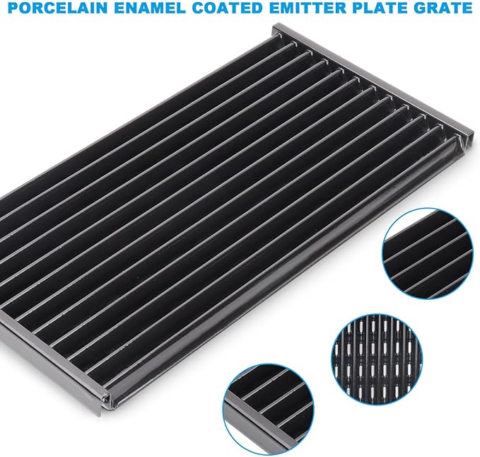 17" Emitter Plate for Charbroil Performance 4-Burner 463365021 463365724 463365522 463352521 Gas Grills, Porcelain Steel Grill Grates Replacement Parts for Char-broil G426-0004-W1 G426-0005-W1