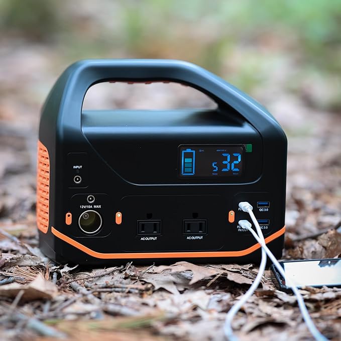 Portable Power Station 600W 293Wh Camping Lithium Battery, Portable Generator for Home Use Emergency Power Station Backup Travel Outdoor 100W PD & 120V Pure Sine Wave AC Outlet