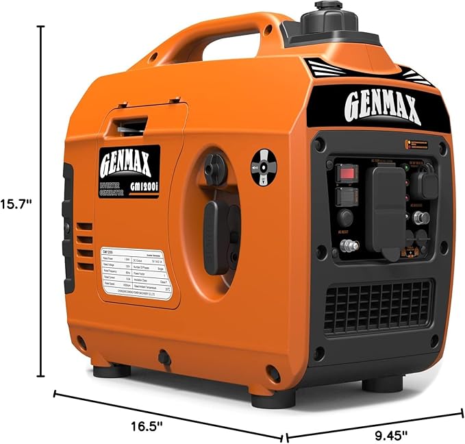 GENMAX Generator,EPA Compliant, Eco-Mode Feature, Ultra Lightweight for Backup Home Use & Camping