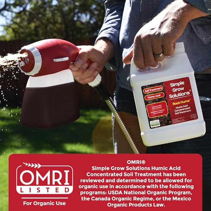 Raw Organic Soil Conditioner- Root Hume- Simple Grow Solutions- Natural Plant & Lawn Treatment- Nutrient Food Enhancer- Concentrated Liquid Humic - Grass, Tomatoes, Citrus, Flowers, Vegetables