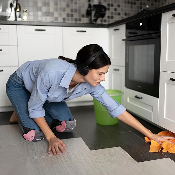 WORKPRO Garden Knee Pads For Unisex-Adult, Flooring Kneepads with Foam Padding, Comfortable Kneeling Cushion for Gardening, House Cleaning, Construction Work, 7.87"*6.75"*3"