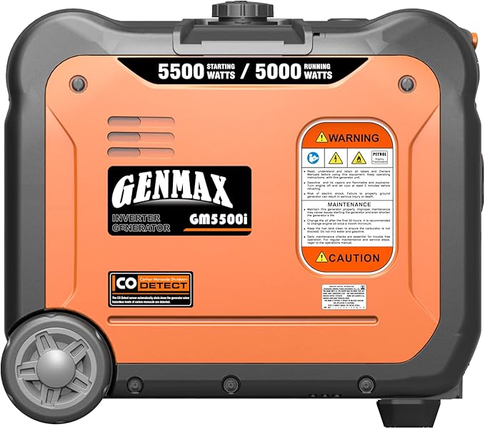 GENMAX Generator,EPA Compliant, Eco-Mode Feature, Ultra Lightweight for Backup Home Use & Camping