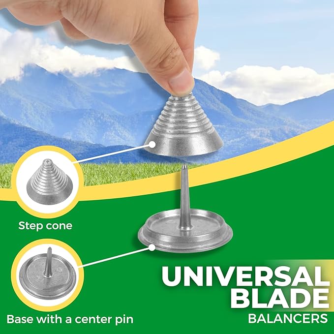 TonGass (2-Pack Metal Precision Blade Balancers for Lawn Mower Blade Sharpener Balances Blades After Sharpening Universal Design Lawn Mower Blades Balancer Lawnmower Accessories