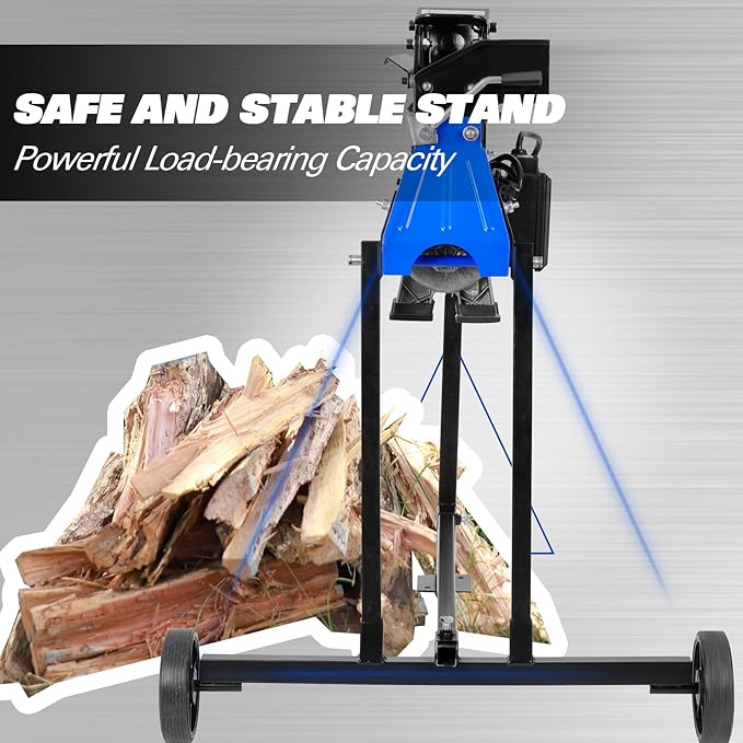 BILT HARD 6.5 Ton Electric Log Splitter with Stand - 15 Amp Motor Wood Splitter with Hydraulic Ram, Electric Firewood Splitting Machine Firewood Processing, Home Heating, and Yard Maintenance