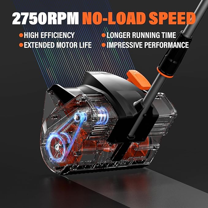 MAXLANDER Cordless Snow Shovel, 20V 12-Inch Electric Snow Shovel with LED Light, Directional Plate & Adjustable Handle, Cordless Snow Blower (4.0Ah Battery, Charger & Cover Included)