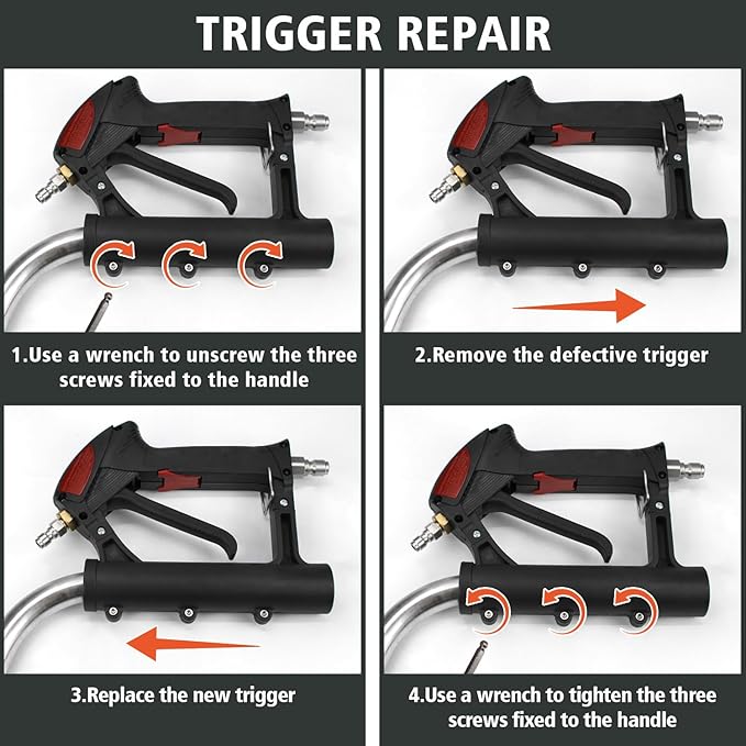 24" Pressure Washer Surface Cleaner with 4 Wheels - Stainless Steel Dual Handle Surface Cleaner for Pressure Washer Attachment for Concrete, Patio, Sidewalk, Deck and Driveways - PWS 24