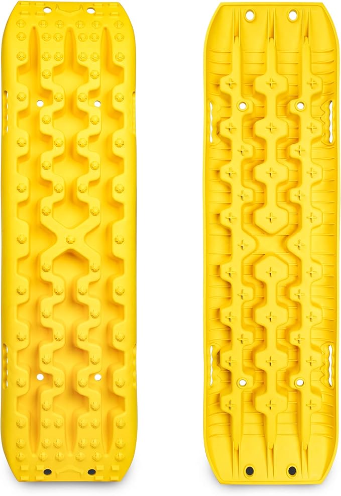 X-BULL New Recovery Traction Tracks Sand Mud Snow Track Tire Ladder 4WD (Yellow, 3gen)