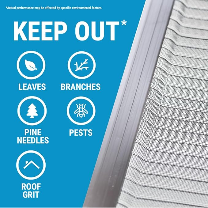 Raptor Gutter Guard – 48 FT. (Nominal) Contractor Grade Stainless Steel Micro-Mesh Gutter Guard Kit with Screws Included. Fits 6 in. & 7 in. Gutters. DIY-Friendly. (7.187 in. x 47.625 in.)