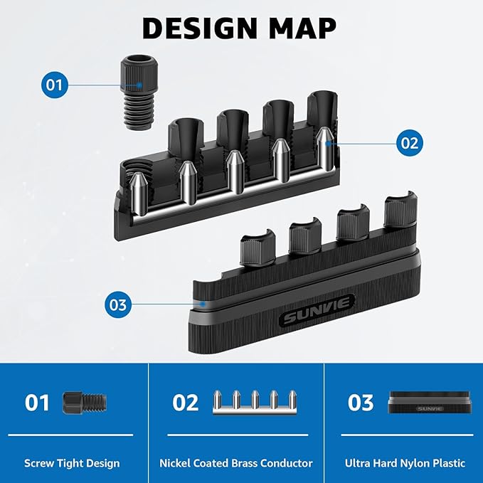 SUNVIE Low Voltage Wire Connector Fastlock3 Landscape Lighting Connectors 12-20 Gauge Low Voltage Connectors 5-Way Landscape Lighting Junction Hub for Garden Path Lights Spotlights, 4 Pack