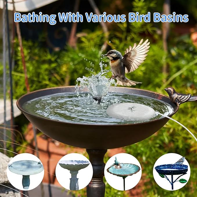 Bird Bath Heaters for Outdoors in Winter, Upgrade 10ft Cord 80w Birdbath Water Heater for Thermostatically Control, Bird Bath Pond Deicer Full-Covered Aluminum for Heated Chicken Duck Farm Trough