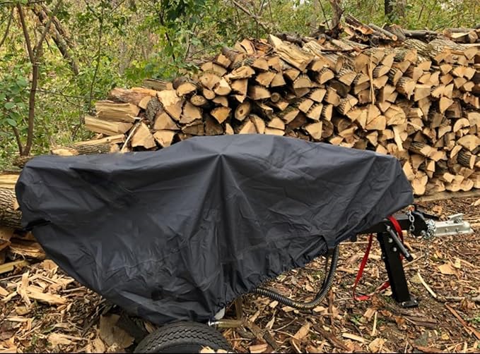 Log Splitter Cover Waterproof 420D Oxford Cloth 83" x 45" x 39" Suitable for 15-45 ton Gas or Electric Log splitters Weather-Resistant Wood Splitter Cover (15-45 Ton - PU)