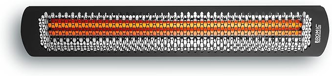 Bromic Tungsten Smart Heat 2000W Electric Patio Heater β Dual Element Infrared, 220V-240V, Black Finish β BH0420030