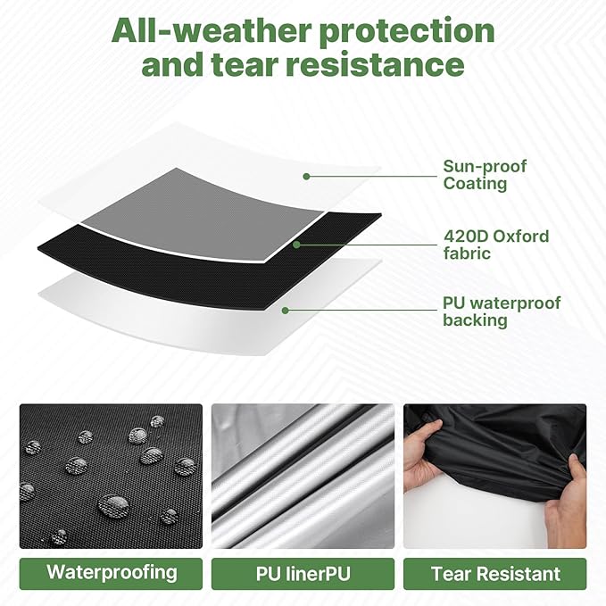 Cartist Log Splitter Cover Waterproof(83 "L X 45 "W X 39 ") Suitable for 15-45 ton log splitter cover All Weather Protection Resistant to rain,snow,wind,UV wood splitter cover- black