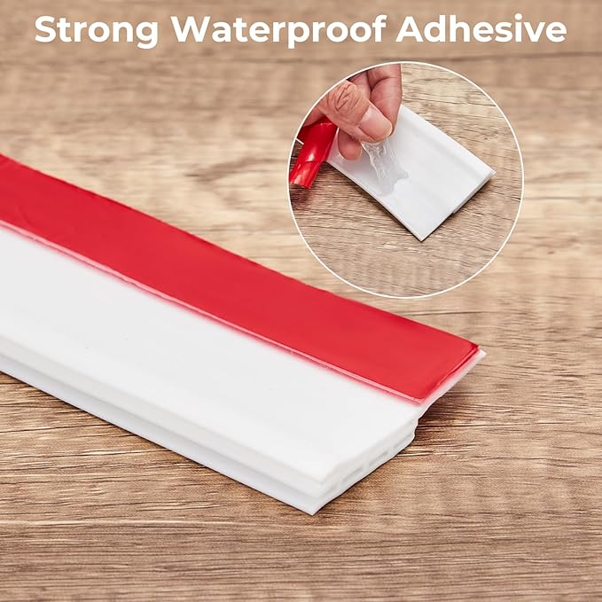 Door Draft Stopper Weather Stripping: Ohuhu 39" L x 2" W Under Door Bottom Seal Strip Sweep - Backing Adhesive Blocker Gap Filler Flexible Noise Insulation Draft Guard Bottom of Door Garage