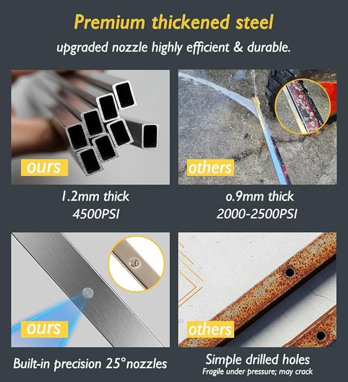 100cm/40in Radiator Cleaning Wand - Over 4500PSI Portable Pressure Washer Tool for Car Radiator Flush Kit with Adapter, Deep Clean Accessories (100cm/40in Cleaning Wand with Adapter)