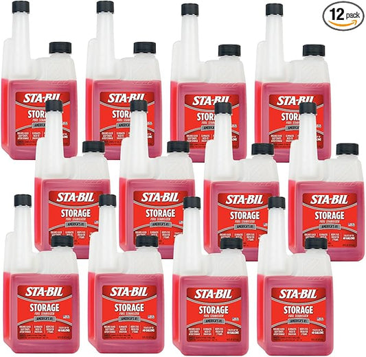 STA-BIL Storage Fuel Stabilizer | Keeps Fuel Fresh for 24 Months, Prevents Corrosion, Gasoline Treatment Additive that Protects System, Gas Stabilizer for Storage, 16 oz. (12 Pack)
