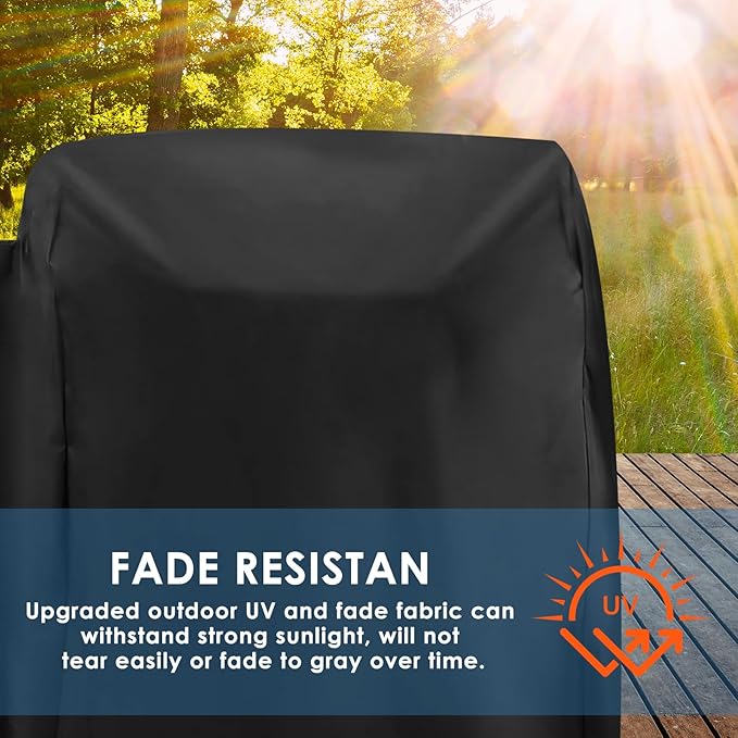 Grill Cover for Weber Q100 Q120 Q1000 Q1200 Q200 Q220 Q2000 Q2200 Q2400 Series Gas Grills, 600D Waterpoorf BBQ Weber Gas Grill 7113 Cover
