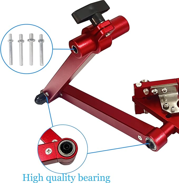 Lawn Mower Blade Sharpener Sharpener Model 5005 15°-45° Adjustable for Straight and Standard Lawn Mower Blades with Aluminum Balancer Red