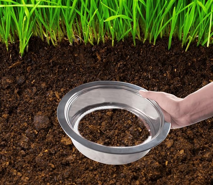 Garden Sieve Sifting Soil Sifter,5 Sieve Mesh Filter Sizes and Shovel, Stainless Stackable Gardening Sifting Screen Pan for Dirt, Sand, Rock, Filtration, Compost and Bonsai.