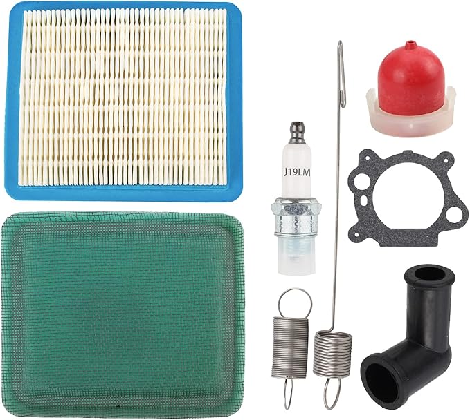 795259 Air Filter Cleaner Primer Base & 692298 Cover for Toro for MTD for Troy Bilt Lawn Mower w/Air Filter Cleaner 491588S Gasket Spark Plug 790849 699056 Springs Kit