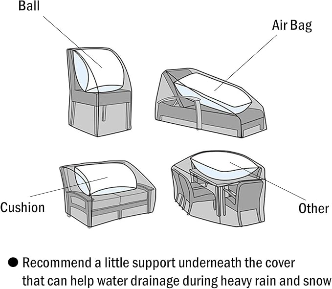 F&J Outdoors Patio Furniture Covers Waterproof UV Resistant Rip-stop Fabric Round Outdoor Furniture Covers, 84" Dia x 27.5" H