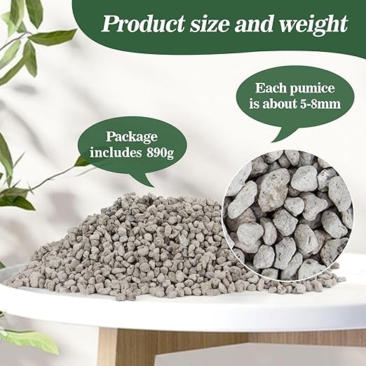 Sukh Horticultural Pumice Stone - Pumice Stone for Plants Succulent Cactus Bonsai Orchid Soil Amendment 900g