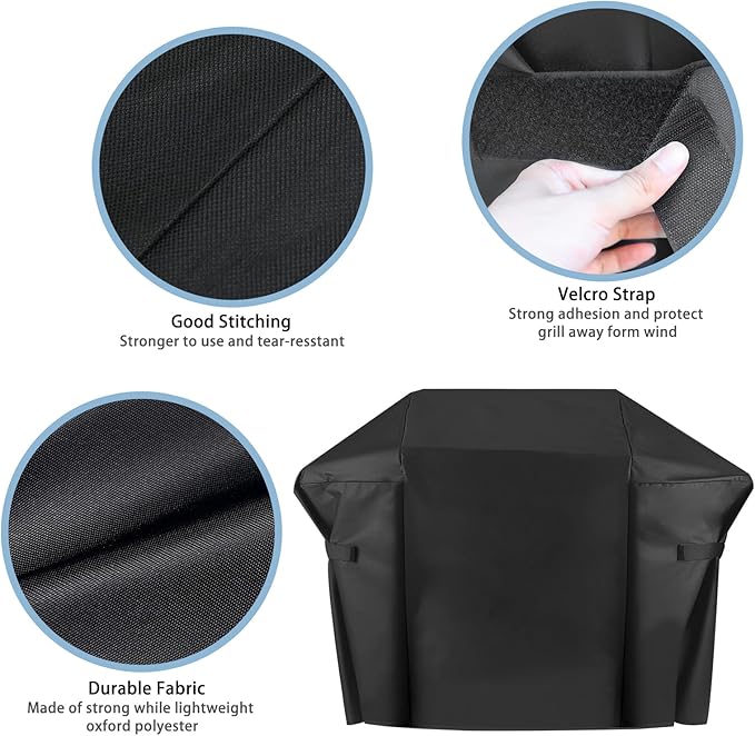 Grill Cover for Weber Spirit 200 and 300 Series for Outdoor Grill, 52 Inch 600D Waterpoorf BBQ Cover, Waterproof Weber 7106 Fade Resistant Barbecue Cover
