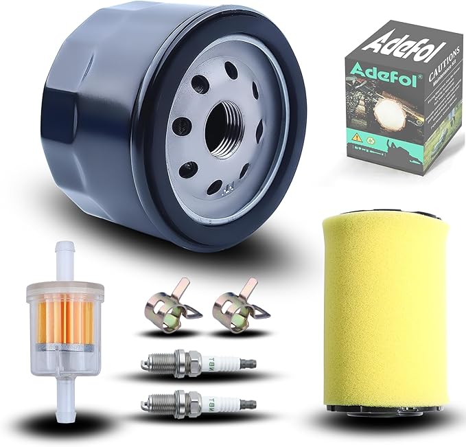 Adefol Air Filter Oil Filter Tune Up Kit for Husqvarna YTH22V46 YTH2348 YTH24V48 Z246 YTH18542 Z254 YTA24V48 YTA18542 YTH24V54 YTA22V46 Mower w/ 17.5hp 19.5hp 20hp 21hp Engine