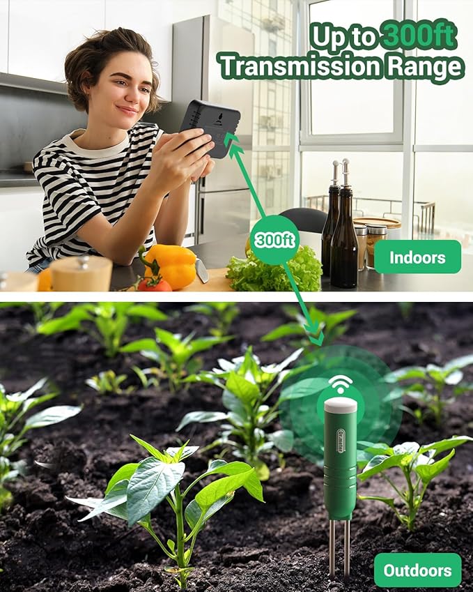 2 Pack Soil Humidity Sensor Probe, Plant Soil Moisture Meter, Accessory Only, Cannot Be Used Alone