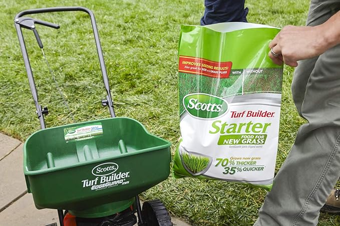 Scotts Turf Builder Starter Fertilizer for New Grass, Use When Planting Seed, 5,000 sq. ft., 15 lbs.