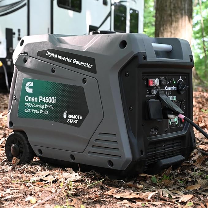 Cummins Onan P4500I Portable Inverter Generator, Power Inverter Dual 5V USB Ports for Mobile Charging, Gas Powered for Backup Home Use, RV & Camping - 7.3 HP 224cc OHV 4-Stroke Engine W/Remote Start