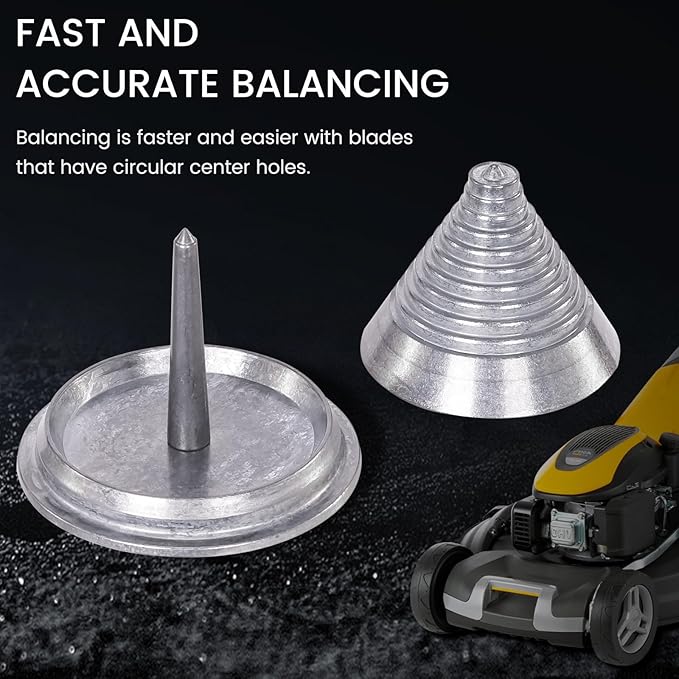 cenoz Lawn Mower Blade Balancers, Metal Precision Blade Balancers Tool for a Lawnmower, Balances Blades After Sharpening, for All Lawnmower Blades, Fits Stihl, Troy & More