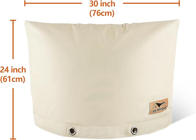 Backflow Preventer Insulation Cover - Water Pipe Insulation Sprinkler Cover for Outside - Insulated Backflow Cover Pouch for Irrigation Back Flow Valve in Winter or Sun Exposure (30" W x 24" H, Sand)