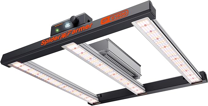 Spider Farmer G1500 Cost-Effective LED Grow Lights 150W, Upgraded Smart App Control, 2x2ft Coverage Full Spectrum Digital Screen Dimmable Bar Style Growing Lamp for Indoor Plants