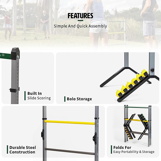 EastPoint Sports Go! Gater Premium Steel Ladderball Set - Features Sturdy Steel Material, Built-in Scoring System, Complete with All Accessories
