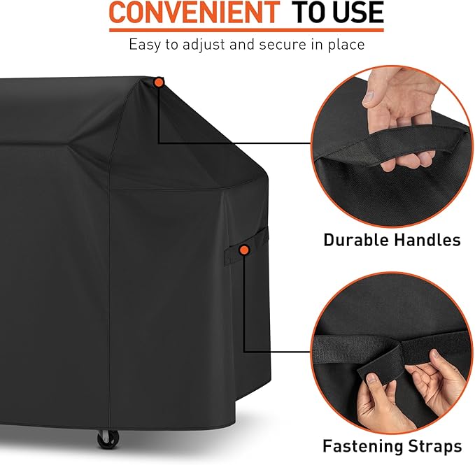 Arcedo Grill Cover 58 Inch Compatible with Weber Genesis II LX and Genesis 300 Series 3 Burner Grills, Waterproof Heavy Duty Outdoor Gas BBQ Cover Compared to 7130